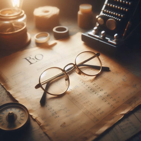 A vintage optical prescription chart, Ai generated imageの写真素材