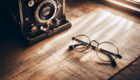A vintage optical prescription chart, Ai generated imageの写真素材