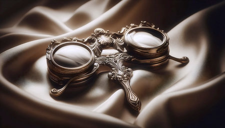A vintage lorgnette glasses elegance, Ai generated imageの写真素材