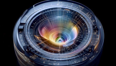 A modern progressive lenses technology, Ai generated imageの写真素材