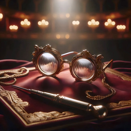 A classic opera glasses elegance, Ai generated imageの写真素材