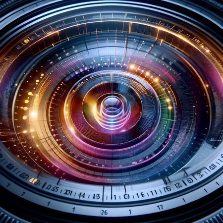 A modern progressive lenses technology, Ai generated imageの写真素材