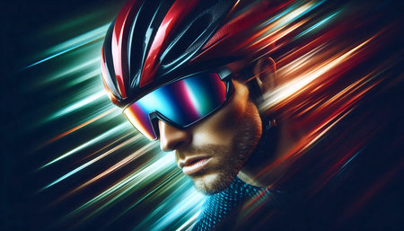 A modern wrap-around sunglasses, Ai generated image