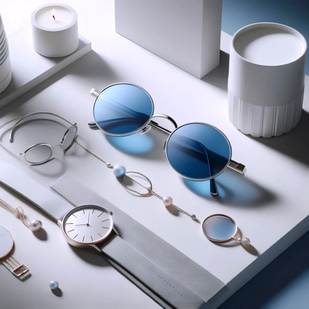 A vintage round sunglasses revival, Ai generated imageの写真素材