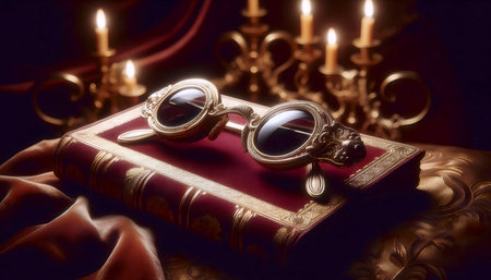 A classic opera glasses elegance, Ai generated imageの写真素材