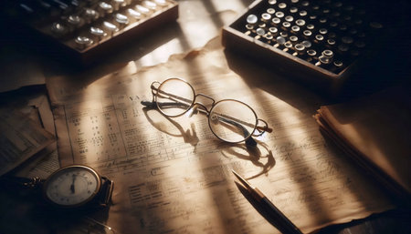 A vintage optical prescription chart, Ai generated imageの写真素材