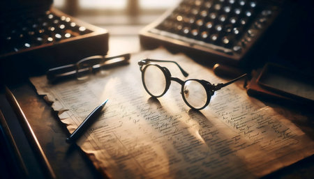 A vintage optical prescription chart, Ai generated imageの写真素材