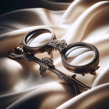 A vintage lorgnette glasses elegance, Ai generated imageの写真素材