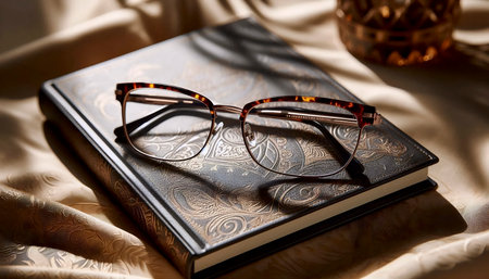 A classic browline glasses revival, Ai generated image