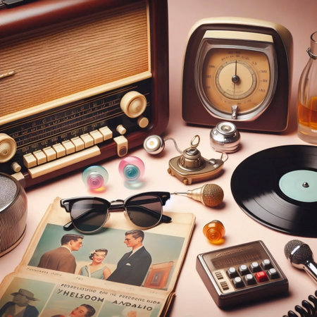 A vintage sunglasses advertisement style, Ai generated imageの写真素材