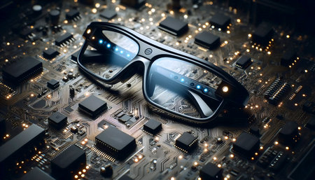 A modern smart glasses technology, Ai generated imageの写真素材