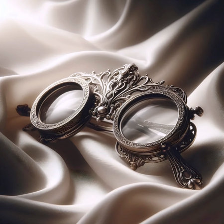 A vintage lorgnette glasses elegance, Ai generated imageの写真素材