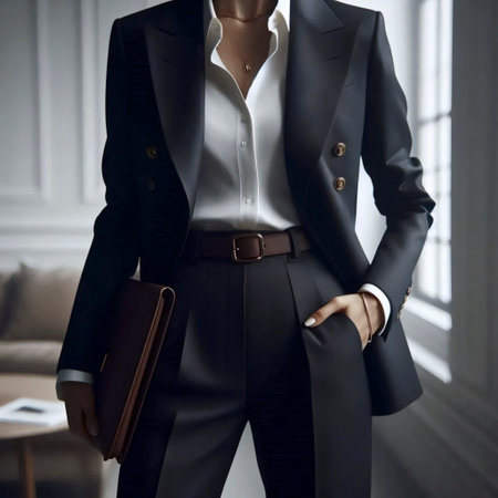 A sophisticated corporate core office look, Ai generated imageの写真素材