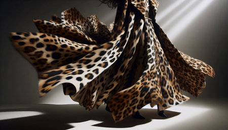 An animal print coat as a statement piece, Ai generated imageの写真素材