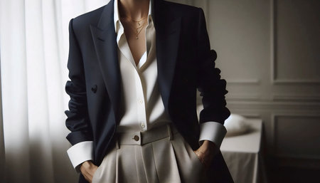 A sophisticated corporate core office look, Ai generated imageの写真素材