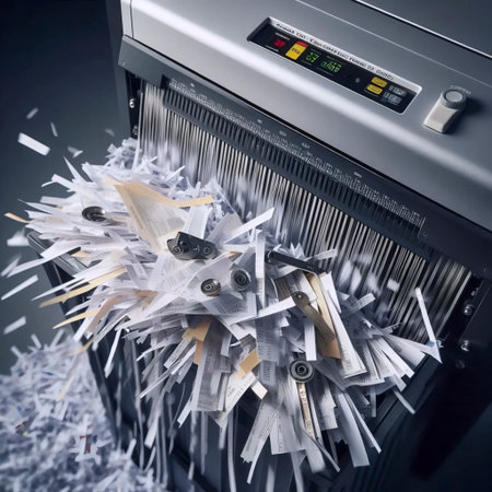 A secure document shredding for financial privacy, Ai generated imageの写真素材