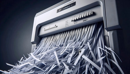 A secure document shredding for financial privacy, Ai generated imageの写真素材