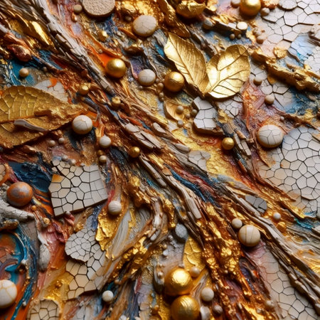 A textured abstract mixed media artwork, Ai generated imageの写真素材