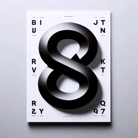 A bold typographic poster with negative space, Ai generated imageの写真素材