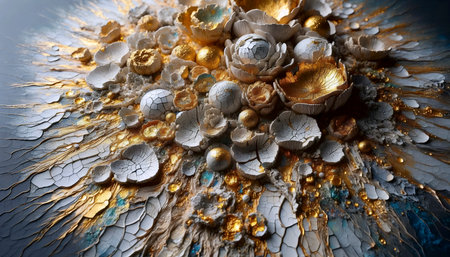 A textured abstract mixed media artwork, Ai generated imageの写真素材