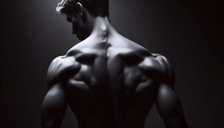 An abstract body composition, Ai generated imageの写真素材