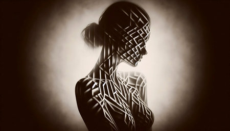 An abstract body composition, Ai generated imageの写真素材