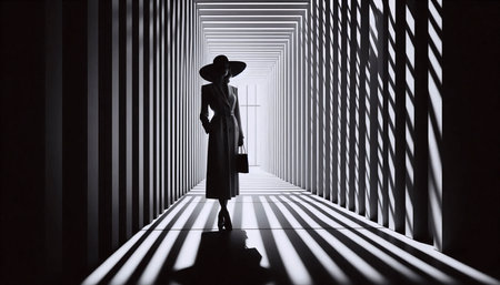 A high contrast modern waiting art