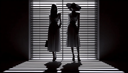 A high contrast modern waiting art, Ai generated imageの写真素材