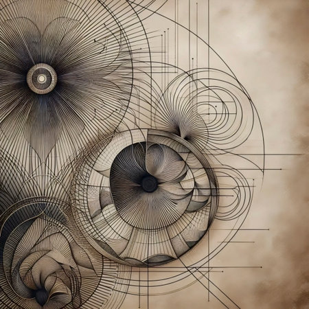 A contemporary boho geometric abstract print, Ai generated image