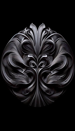 A contemporary monochrome abstract print, Ai generated imageの写真素材