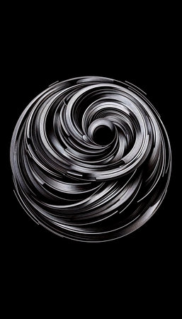 A contemporary monochrome abstract print, Ai generated image