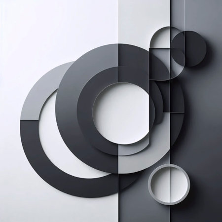 A modern black and white abstract print, Ai generated image