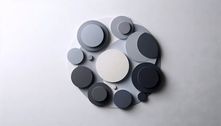 A modern black and white abstract print, Ai generated imageの写真素材