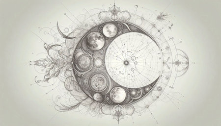 A sacred geometry fine line artwork, Ai generated image