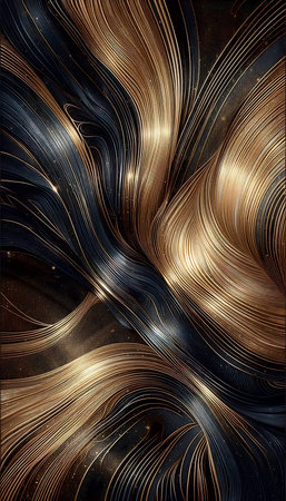 A modern metallic wall art print, Ai generated imageの写真素材