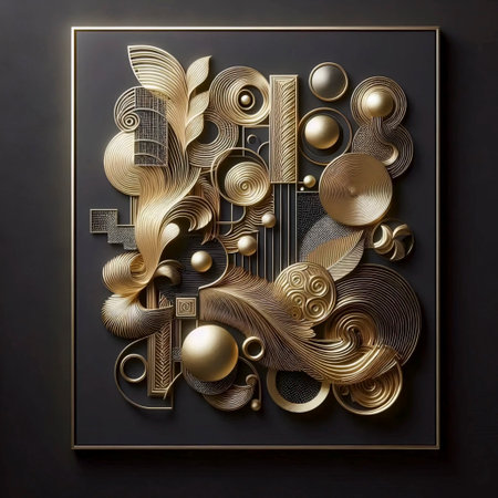 A glamorous abstract wall mural, Ai generated imageの写真素材