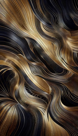 A modern metallic wall art print, Ai generated image