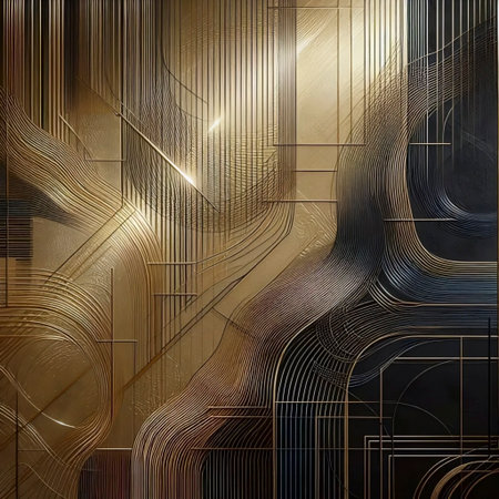 A modern metallic wall art print, Ai generated imageの写真素材