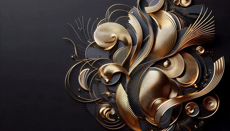 A glamorous abstract wall mural, Ai generated image
