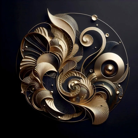A glamorous abstract wall mural, Ai generated image