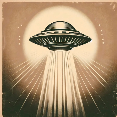 A vintage I Want To Believe inspired print, Ai generated image