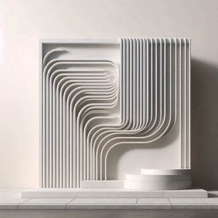 A minimalist architectural print, Ai generated image