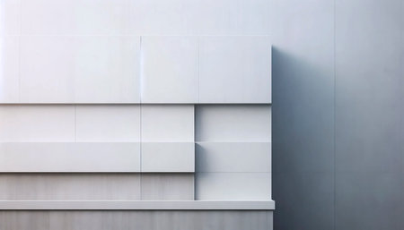 A minimalist architectural print, Ai generated image