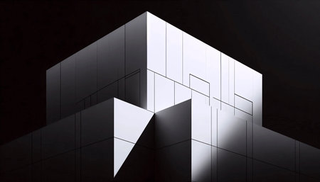 A minimalist architecture poster, Ai generated imageの写真素材