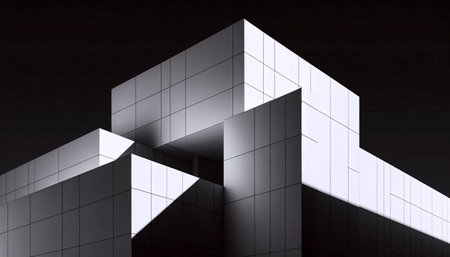 A minimalist architecture poster, Ai generated image