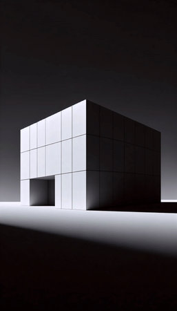 A minimalist architecture poster, Ai generated image