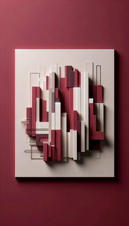 A modern architectural poster with geometric elements, Ai generated image