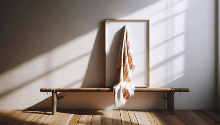 A minimalist beach house decor print, Ai generated imageの写真素材