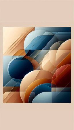 A fashionable minimalist art print, Ai generated image
