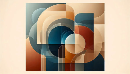 A fashionable minimalist art print, Ai generated imageの写真素材